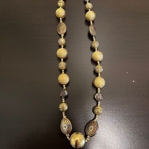 Gold & silver toned beaded adjustable necklace!